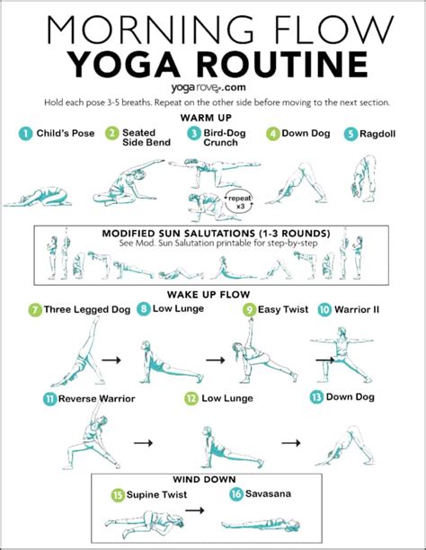Morning Yoga Routine Printable
